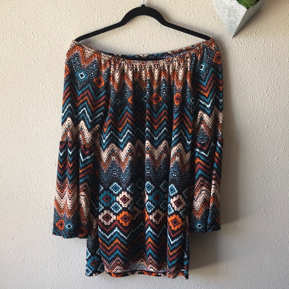 Bell Sleeve Top Boho Jersey Tunic Festival